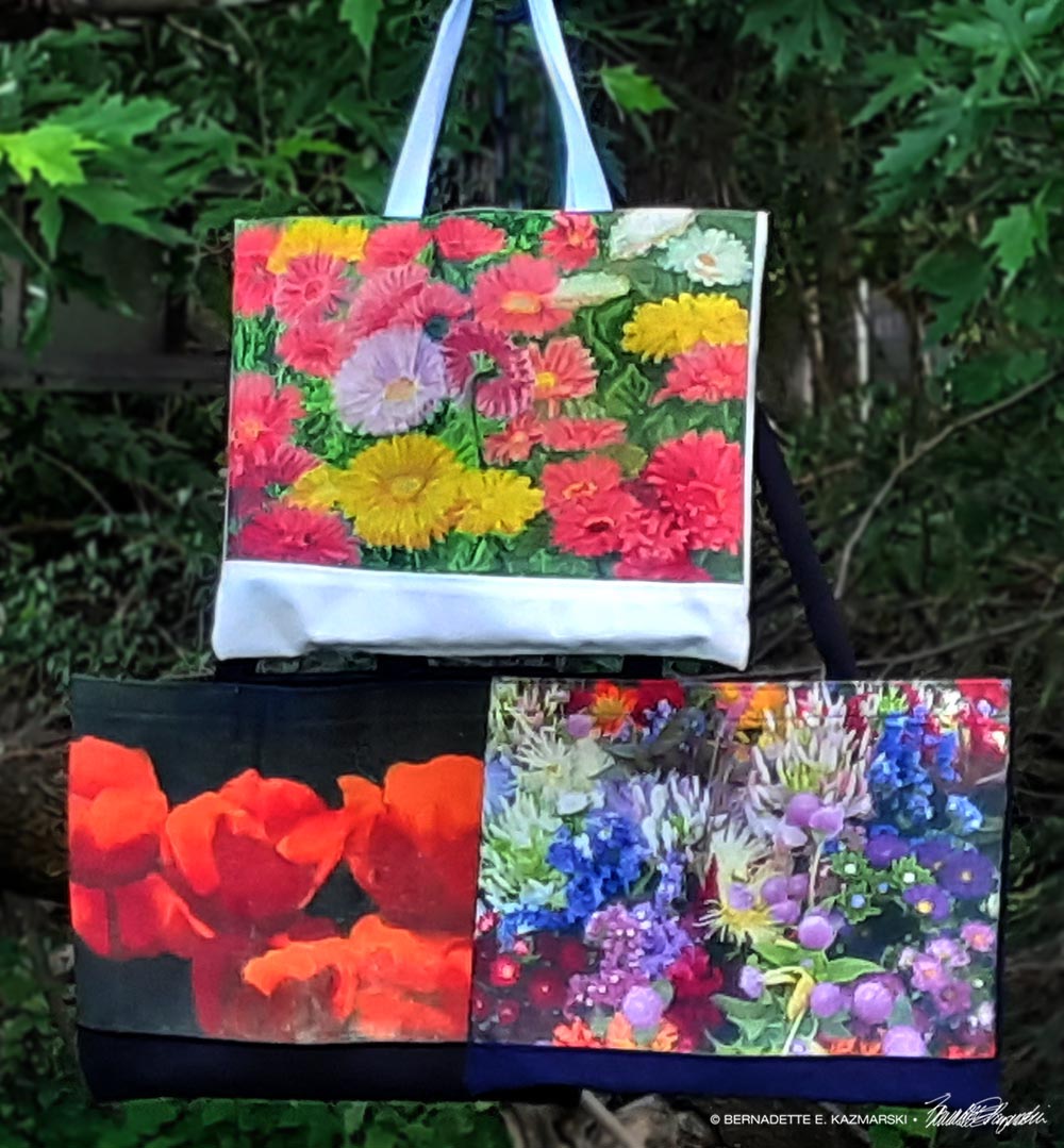tote bags with flower designs