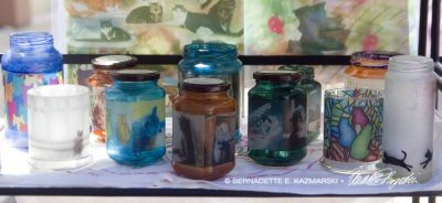 Cat votives display