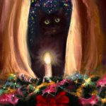 Waiting on Christmas Night, pastel, 10" x 12", 2021© Bernadette E. Kazmarski