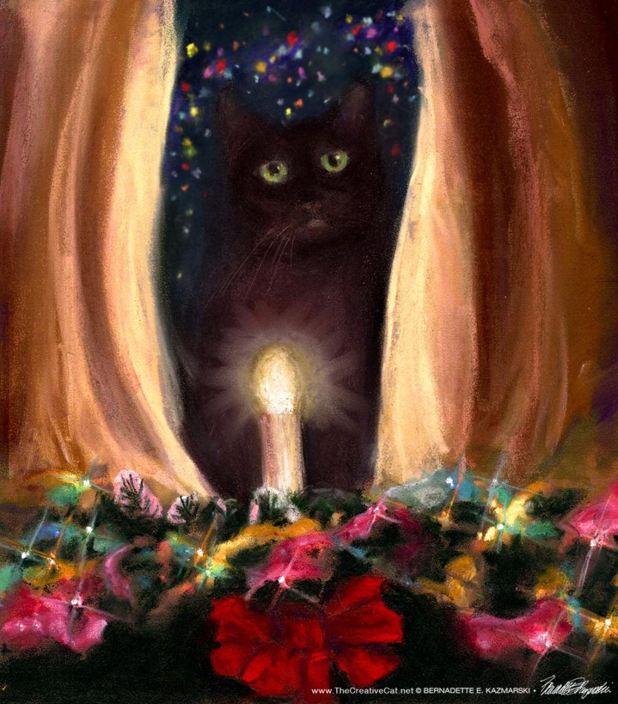 Waiting on Christmas Night, pastel, 10" x 12", 2021© Bernadette E. Kazmarski