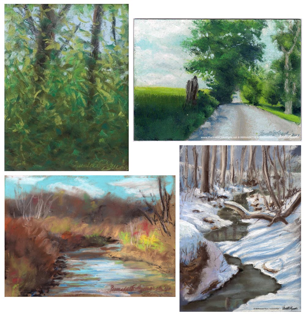 four seasonal paintings