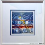 Blue and Yellow framed print.