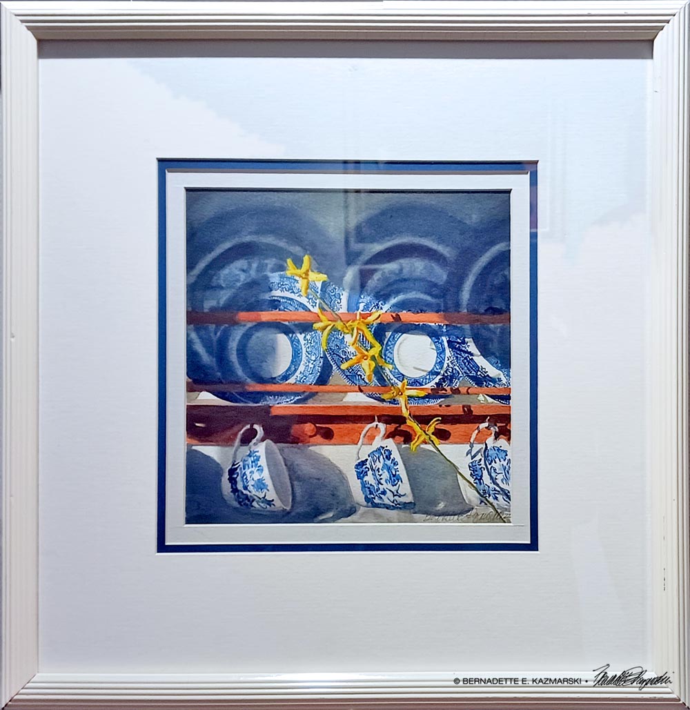 Blue and Yellow framed print.