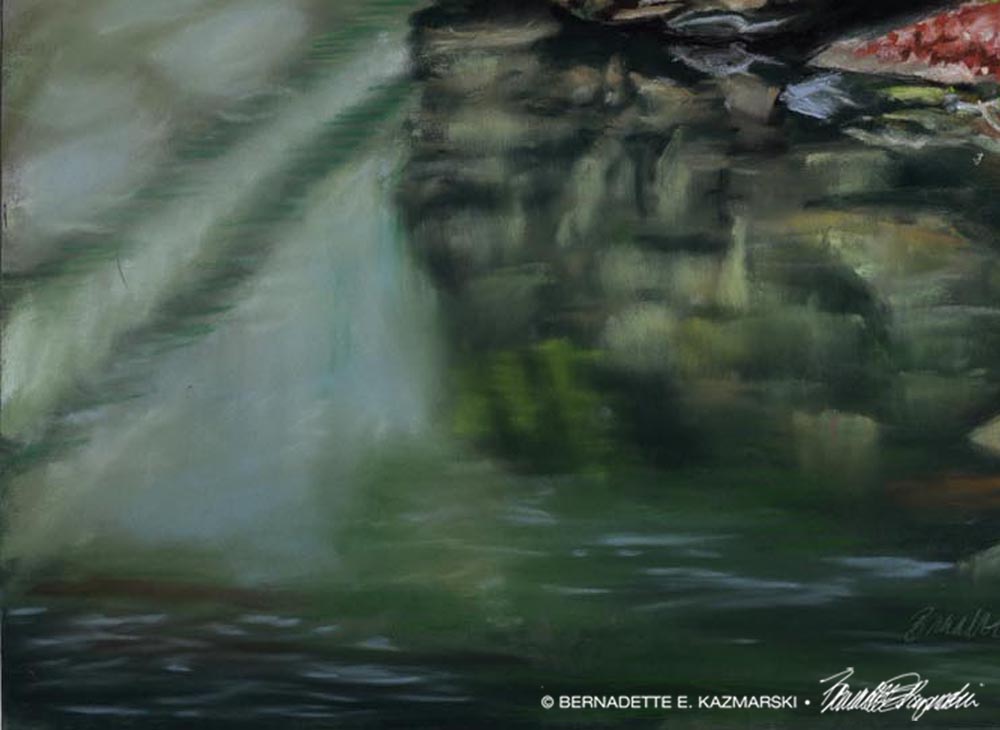 Emerging Spring detail water.