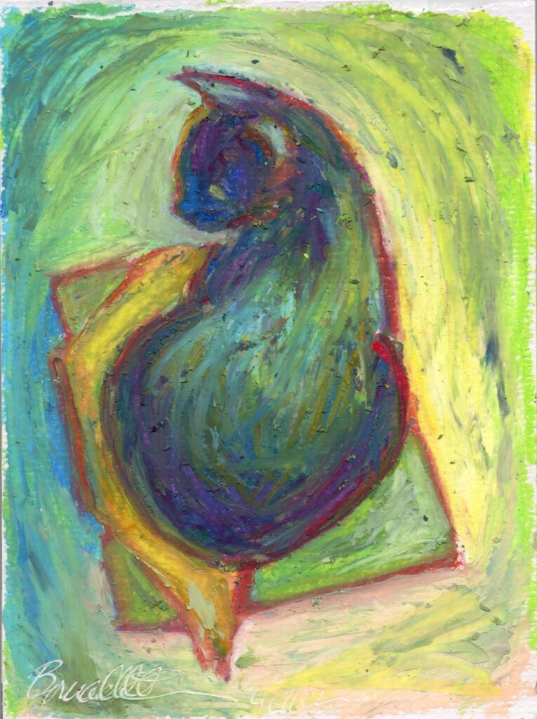 Sunshine With Colors, 5″ x 7″, oil pastel, 6/17/12 © Bernadette E. Kazmarski