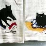 black cat dishtowels