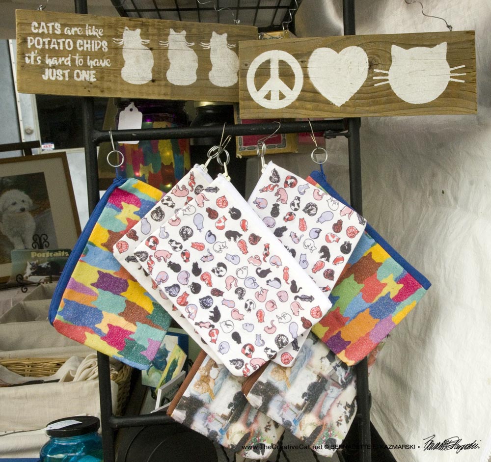 cat signs and accessory bags