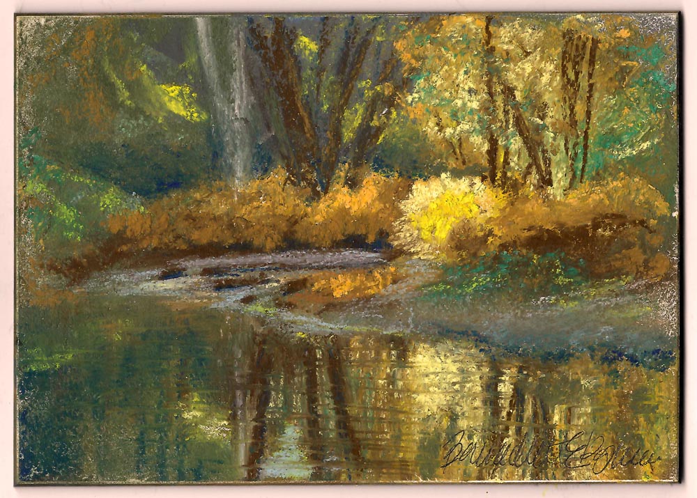 "Autumn Colors", 5" x 7", pastel on board, 2022 © Bernadette E. Kazmarski