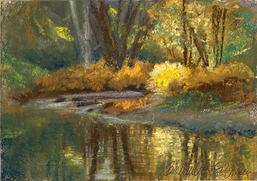 "Autumn Colors", 5" x 7", pastel on board, 2022 © Bernadette E. Kazmarski