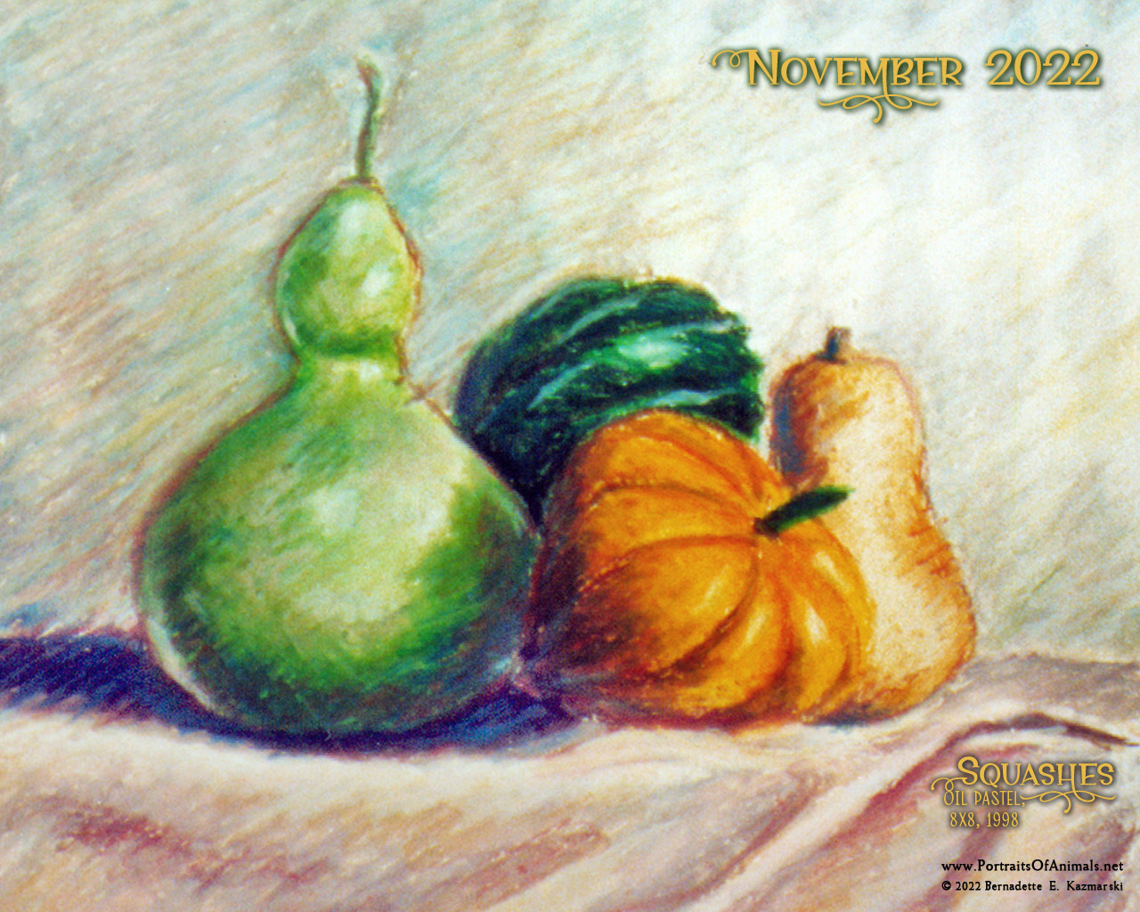 Desktop calendar, 1280 x 1024 for square and laptop monitors.