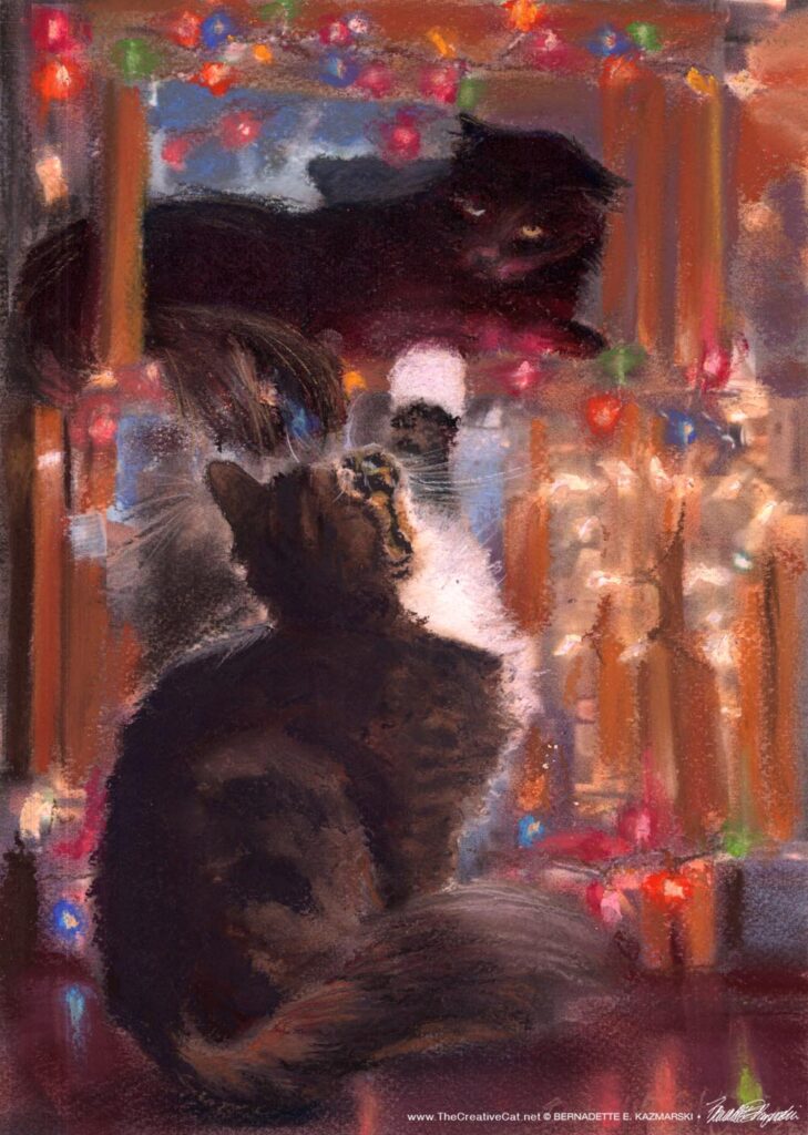 "Mischief," pastel, 9x12, 2022 © Bernadette E. Kazmarski
