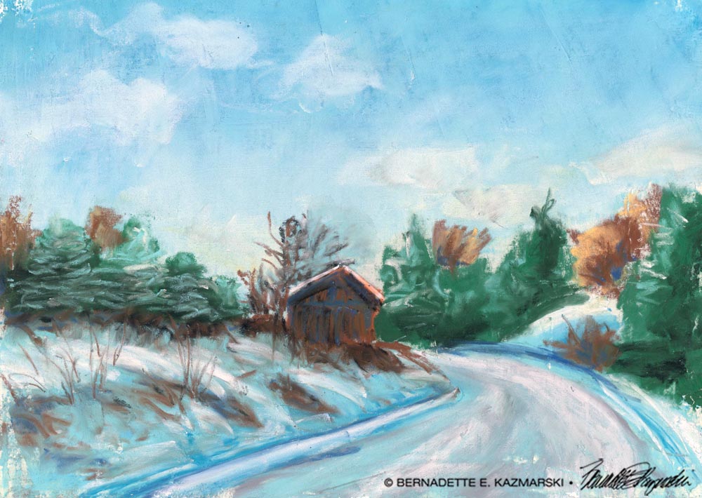 After the Snow Squall, pastel, 8 x 11, 2004 © Bernadette E. Kazmarski