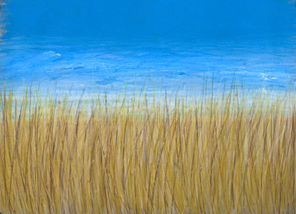 Slava Ukraini, oil pastel, 22.5 x 16.5 © Bernadette E. Kazmarski