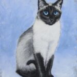 painting of Siamese cat