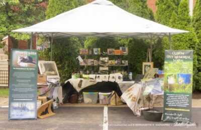 tent display at pet blessing