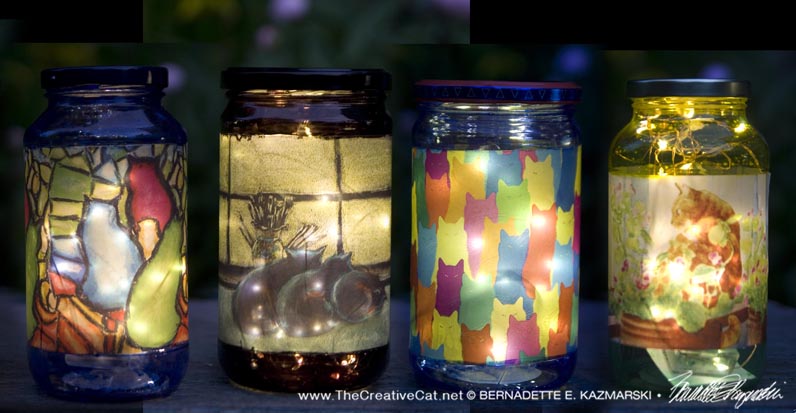 feline votive lamps