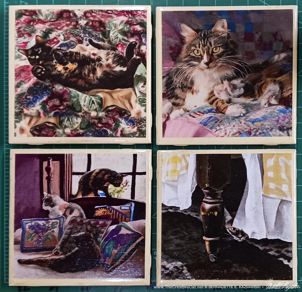 Cats and Beds Tiles Set.