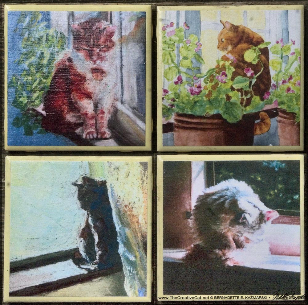 Cats at Sunny Windows Tiles