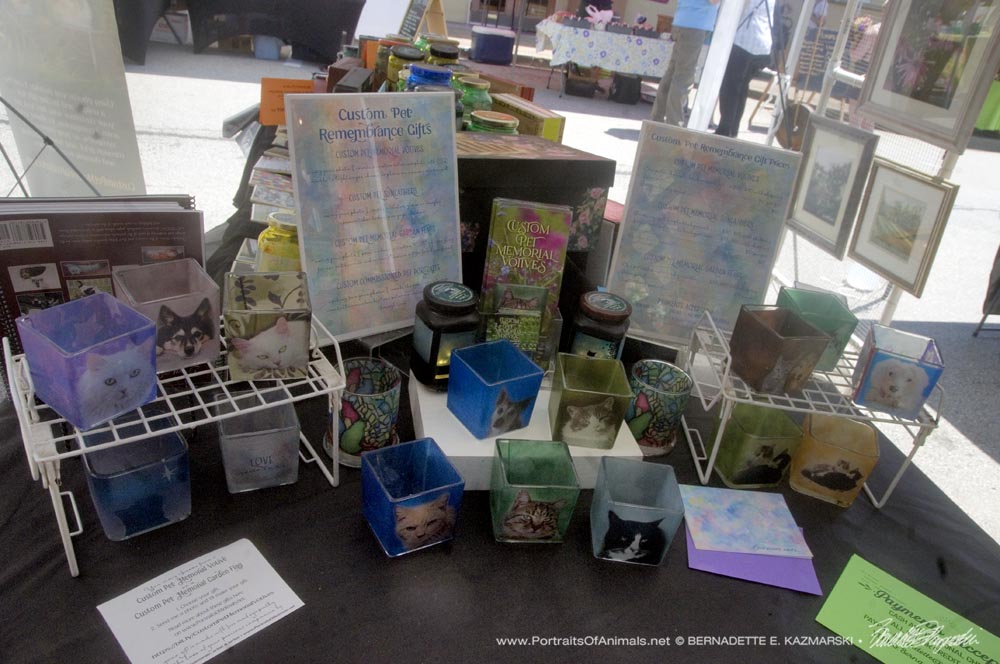 Display table Custom Pet Memorial gifts, Carnegie Farmers Market.