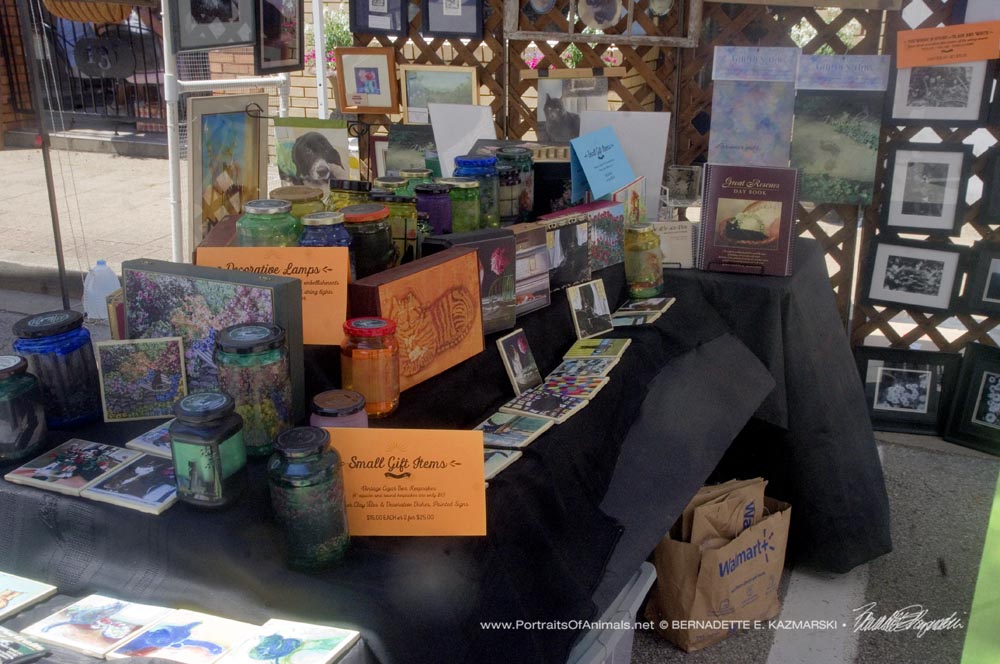 Display table right, Carnegie Farmers Market.