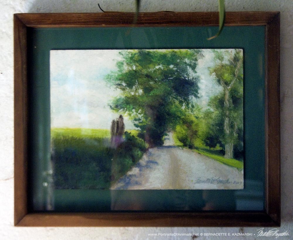 Summer Back Road, framed
