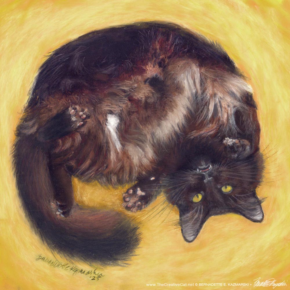 "It's Basil!," pastel, 12 x 12, 2025 © Bernadette E. Kazmarski
