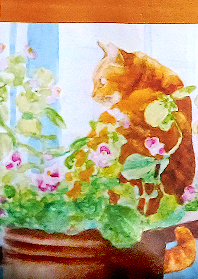 Garden Flag, Peach Begonias