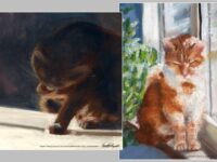 Two Cat Paintings Accepted into an Exhibit