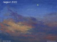 August Nature Desktop Calendar: Sunset, Moonset